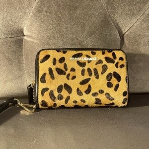 Leopard Armani Exchange wallet Wristlet
